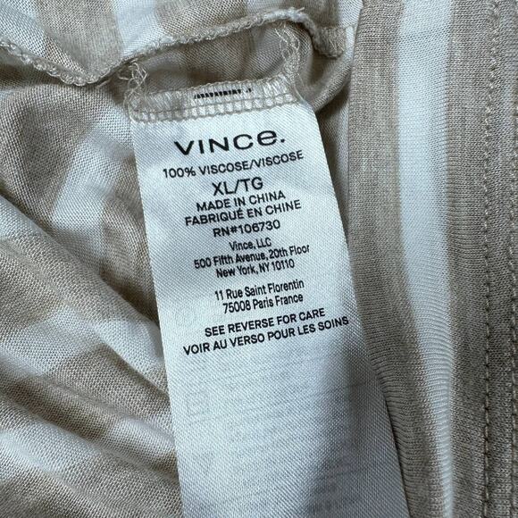Vince NWT Stripe Bracelet Sleeve Crewneck Long Sleeve T-Shirt Size XL Soft Cozy - Picture 9 of 12
